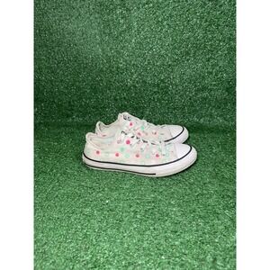 Converse Chuck Taylor All Star Women Size 5 White Pink Polka Dot Shoes Sneakers